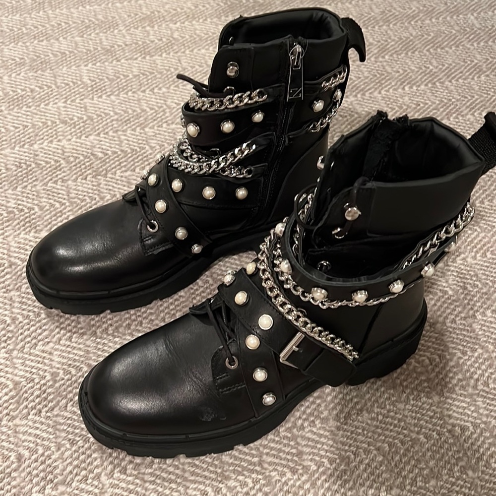 Zara Combat Boots Size 41